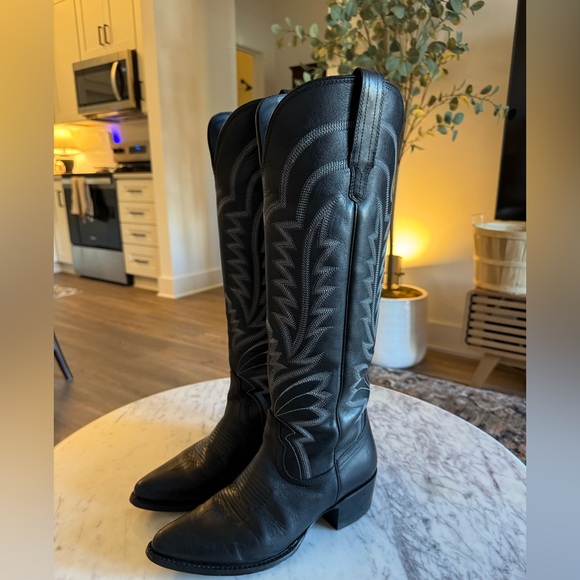 Tecovas Shoes - Elegant Black Tall Cowboy Boots